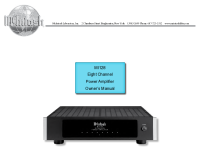 McIntosh MI128 - Owners manual 